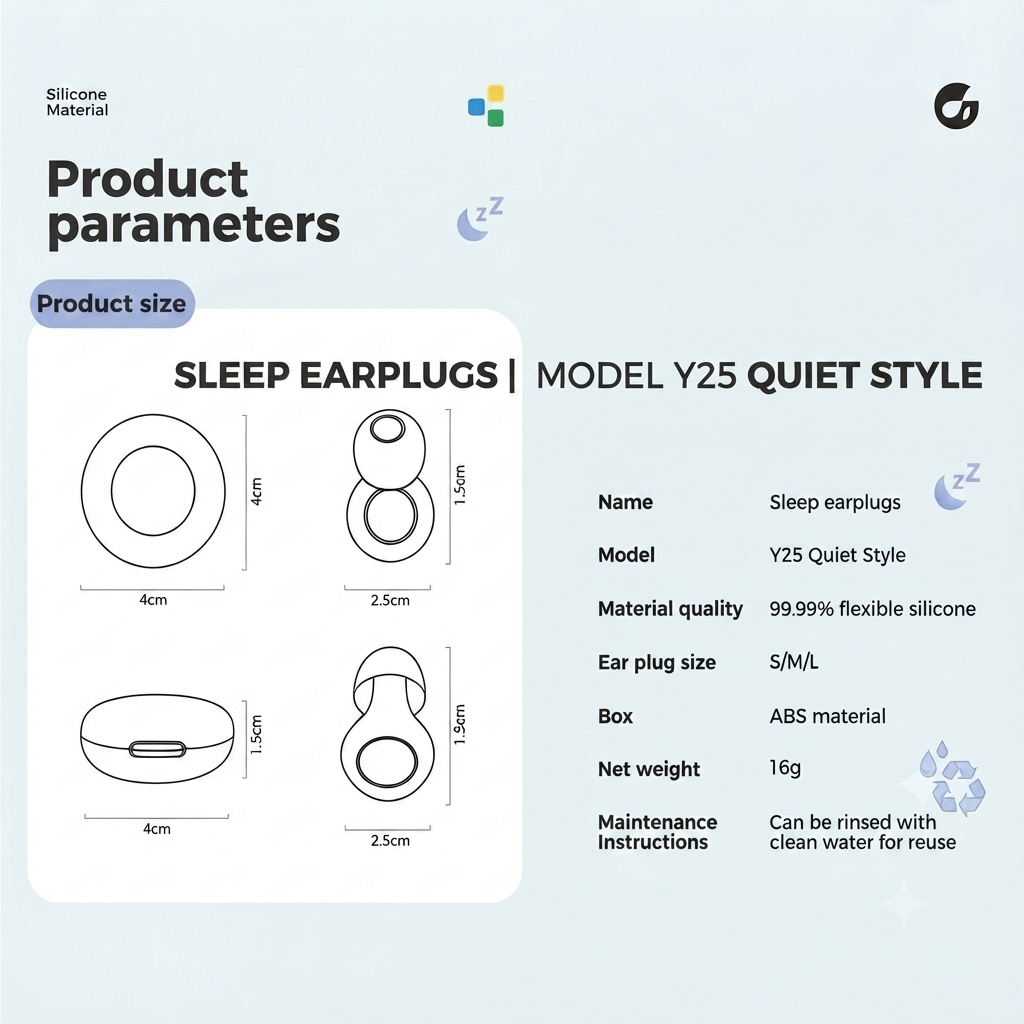 "QuietNights™ – Ergonomic Silicone Ear Plugs 2.0 | 25 dB Noise Reduction | Professional-Grade Hearing Protection"