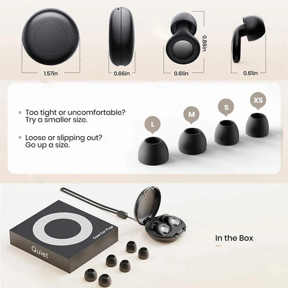 Silicone Ear Plugs for Sleeping 25Db Noise Cancelling Hearing Protection Reusable Earplugs for Sleep Focus Concerts Work Study